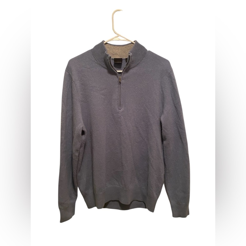 Dunning Cashmere‎ Mens Quarterzip Light Blue Sweater. Size M. Good condition